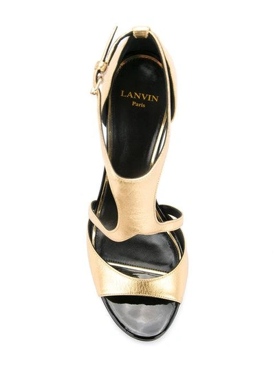 Shop Lanvin Harnais Sandals - Metallic