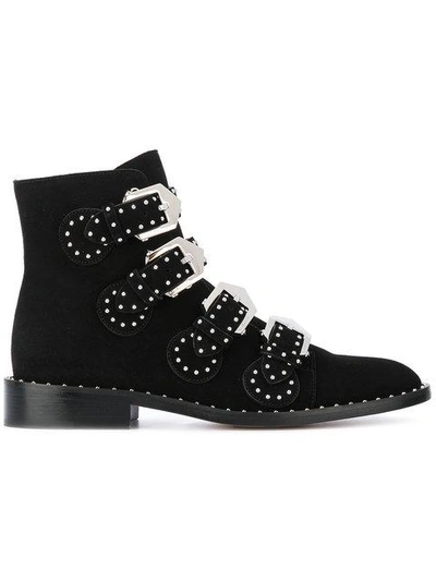 Shop Givenchy Studded Ankle Boots In Black