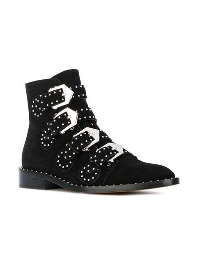 Shop Givenchy Studded Ankle Boots In Black