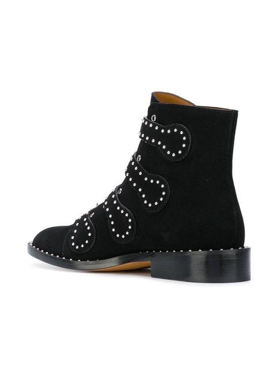 Shop Givenchy Studded Ankle Boots In Black