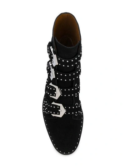 Shop Givenchy Studded Ankle Boots In Black