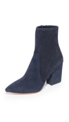 Loeffler Randall Isla Stretch Pointed Toe Booties In Eclipse