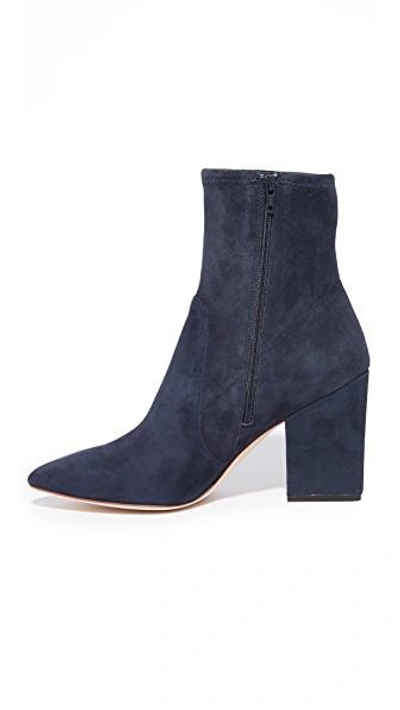 Shop Loeffler Randall Isla Stretch Pointed Toe Booties In Eclipse