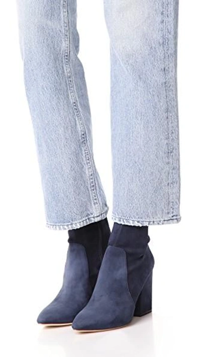 Loeffler Randall Isla Stretch Pointed Toe Booties In Eclipse