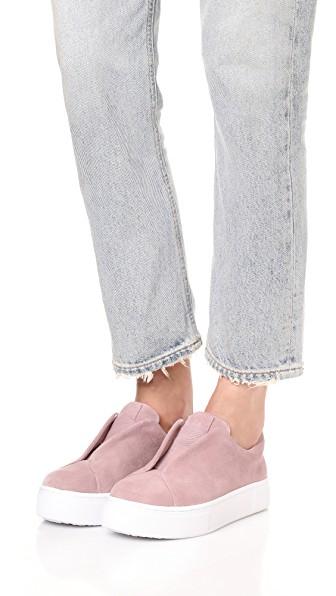 Eytys 30mm Doja S-o Suede Slip-on Sneakers In Pink | ModeSens