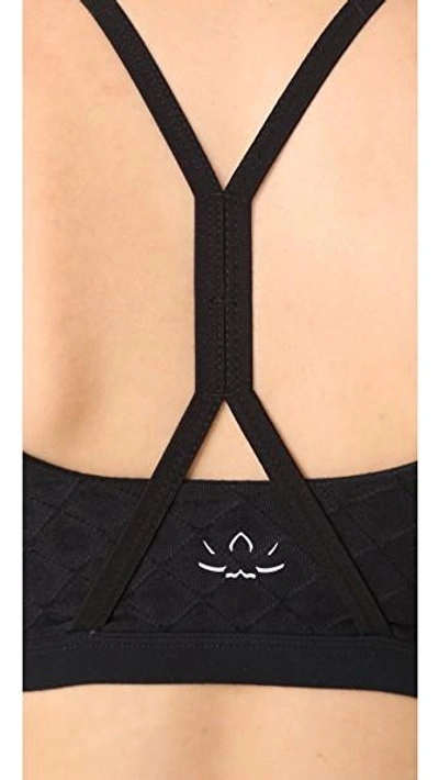 Shop Beyond Yoga Quilt While Ahead Overlay Bra In Jet Black