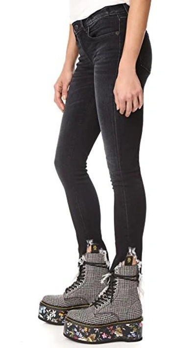 Shop R13 Kate Skinny Jeans In Dark Moon With Angled Hem