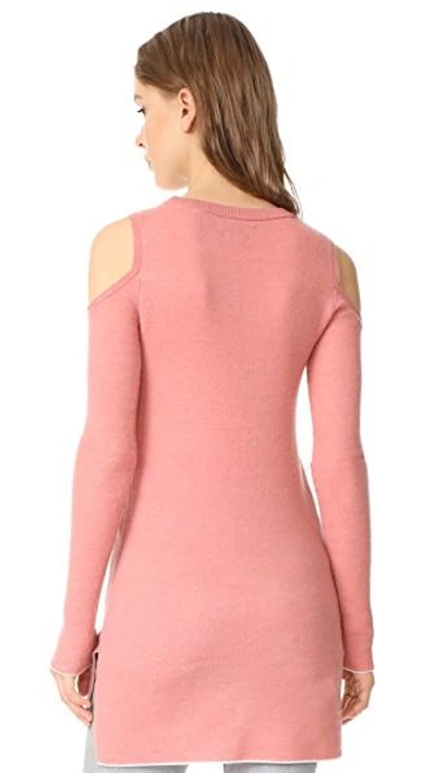Shop Alice And Olivia Wade Cold Shoulder Tunic In Dusty Rose