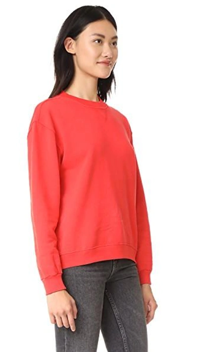 Shop Anine Bing Vintage Sweatshirt In Red