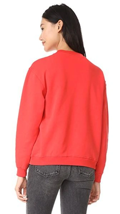 Shop Anine Bing Vintage Sweatshirt In Red