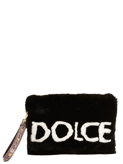Shop Dolce & Gabbana Clutch In Black & White