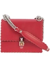 Fendi Kan I Small Leather Cross-body Bag In Red