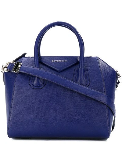 Shop Givenchy Small Antigona Tote Bag - Blue