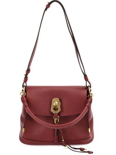 Shop Chloé Owen Bag With Flap - Red