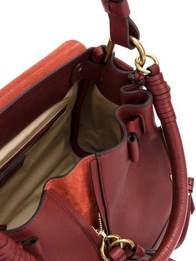 Shop Chloé Owen Bag With Flap - Red