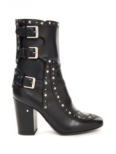 Shop Laurence Dacade Merli Star-studded Leather Boots In Nero