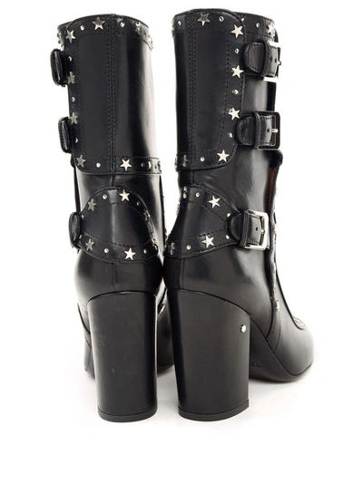 Shop Laurence Dacade Merli Star-studded Leather Boots In Nero