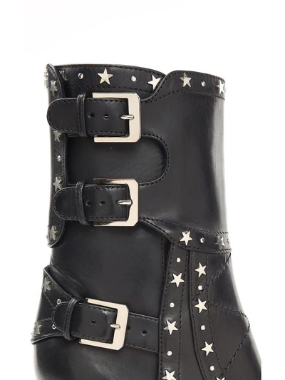 Shop Laurence Dacade Merli Star-studded Leather Boots In Nero