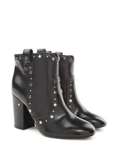 Shop Laurence Dacade Pete Star-studded Leather Ankle Boots In Nero