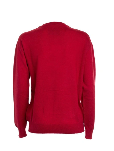 Shop Moschino Transformer Bear Sweater In Red