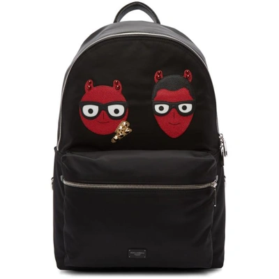 Shop Dolce & Gabbana Black Devil Designer Backpack