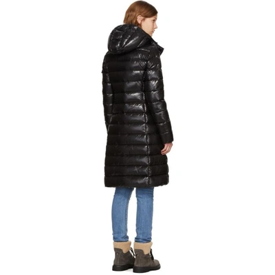 Shop Moncler Black Down Moka Coat