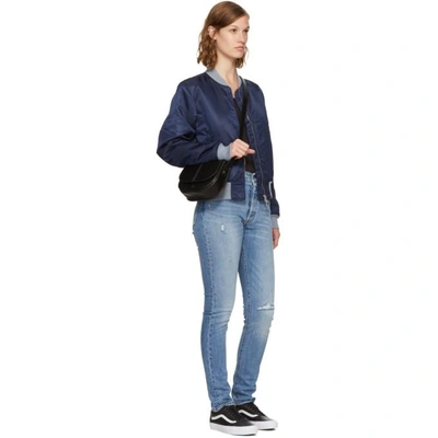 Shop Rag & Bone Navy Manston Bomber Jacket