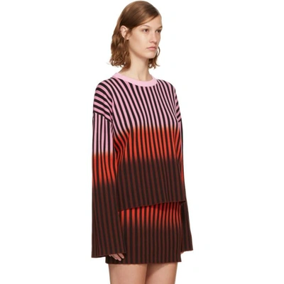 Shop Opening Ceremony Multicolor Dip Dye Striped Sweater In 6904 Cactus Pink Mul