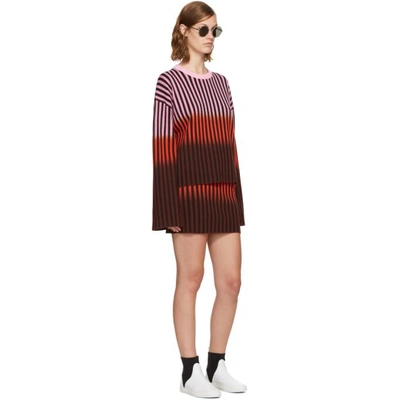 Shop Opening Ceremony Multicolor Dip Dye Striped Sweater In 6904 Cactus Pink Mul