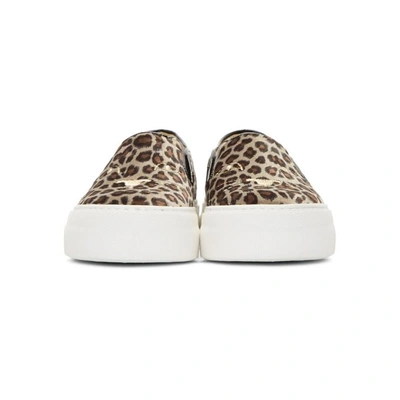 Shop Charlotte Olympia Tan Leopard Cool Cats Slip-on Sneakers In 280 Leopard