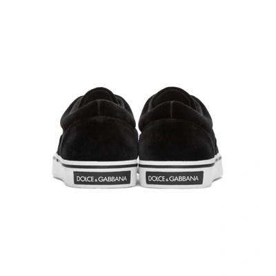 Shop Dolce & Gabbana Black Velvet Sneakers