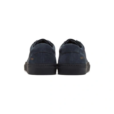 Shop Common Projects Navy Nubuck Original Achilles Low Sneakers In 4928 Navy