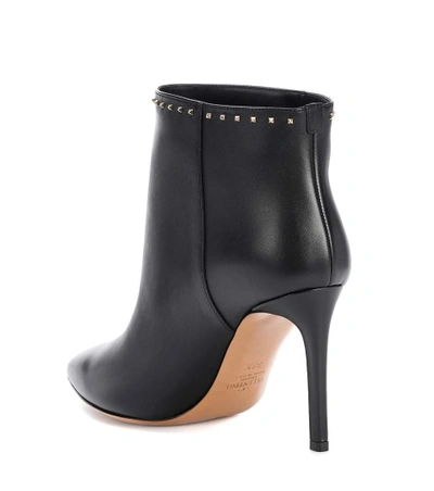 Shop Valentino Garavani Leather Ankle Boots In Black