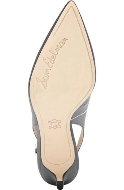 Shop Sam Edelman Ludlow Slingback Pump In Stone Blue Satin