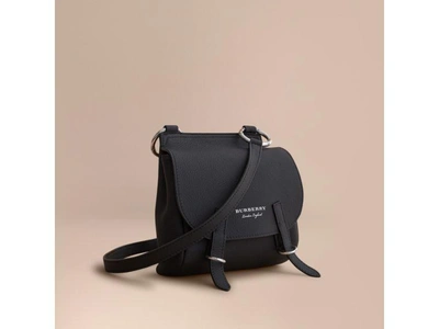 Shop Burberry The Bridle Bag In Leather And Rivets In Black