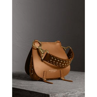 Burberry The Bridle Bag In Leather And Alligator In Tan