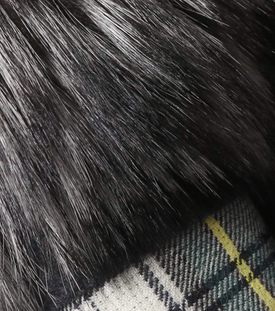 Shop Prada Fur-trimmed Wool Coat