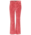 Isabel Marant Reo Cropped Corduroy Trousers In Rosewood