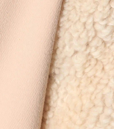 Shop Chloé Shearling-sleeved Wool Coat In Er614