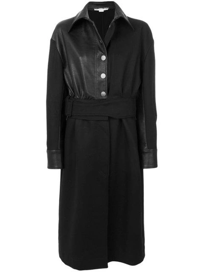 Shop Stella Mccartney Panelled Coat - Black