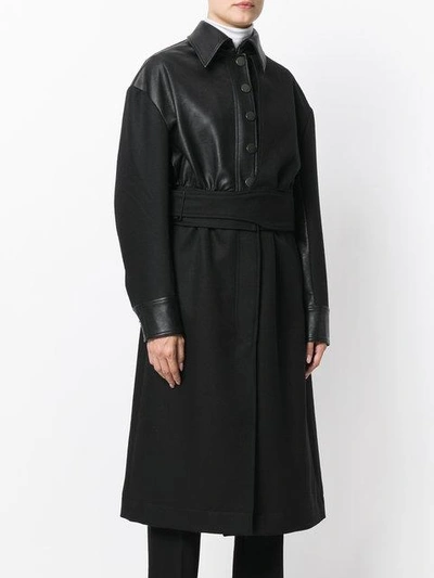 Shop Stella Mccartney Panelled Coat - Black