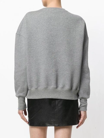 Shop Alexander Mcqueen Amq Embroidered Sweatshirt In Grey