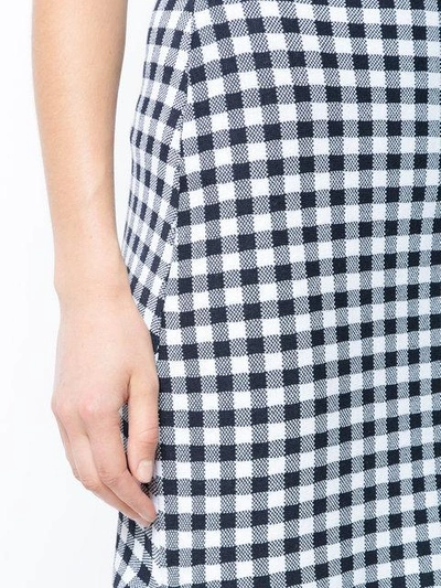 Shop Rosetta Getty Checked Draped Skirt - Blue