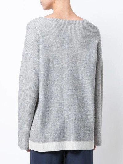 Shop Atm Anthony Thomas Melillo Cashmere Blend Plated V- Neck Sweater