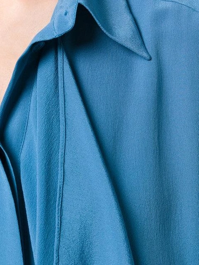 Shop Stella Mccartney Draped Front Shirt - Blue