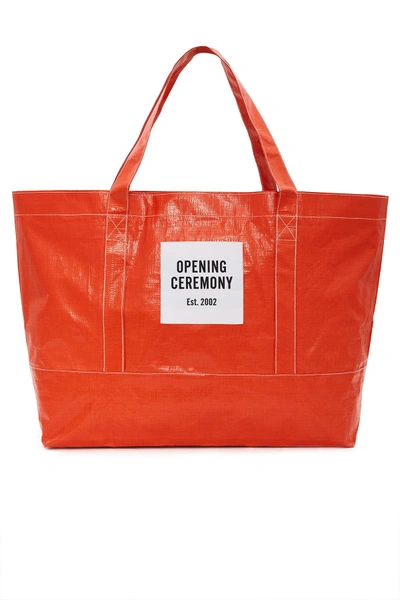 Opening Ceremony Large Orange Glaze Tote Bag