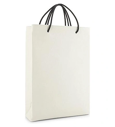 Shop Balenciaga Heritage Medium Grained Leather Shopper In White