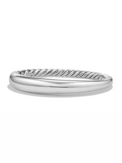 Shop David Yurman Women's Pure Form Smooth Bracelet/9.5mm In Silver