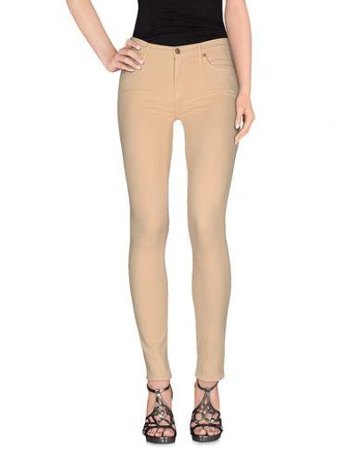 Shop 7 For All Mankind Denim Pants In Sand