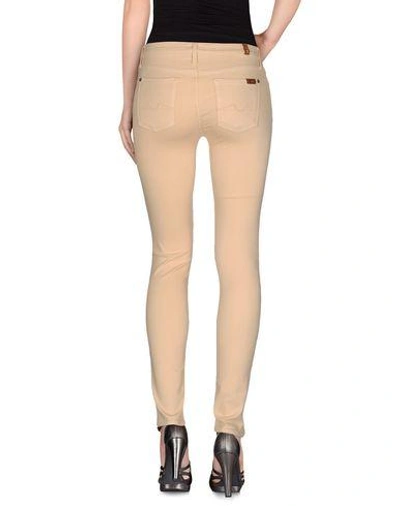 Shop 7 For All Mankind Denim Pants In Sand
